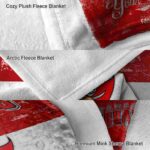 personalized tampa bay buccaneers grunge texture red white blanket best selling