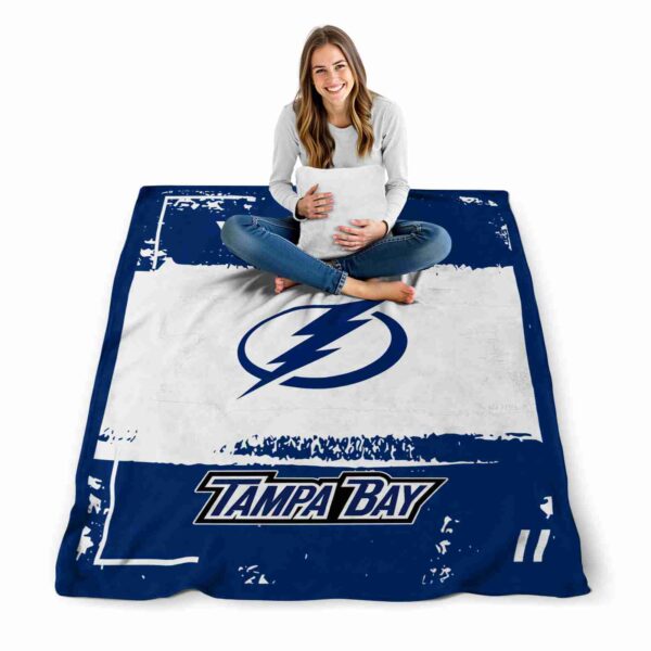 personalized tampa bay lightning paint strokes blue white blanket high quality