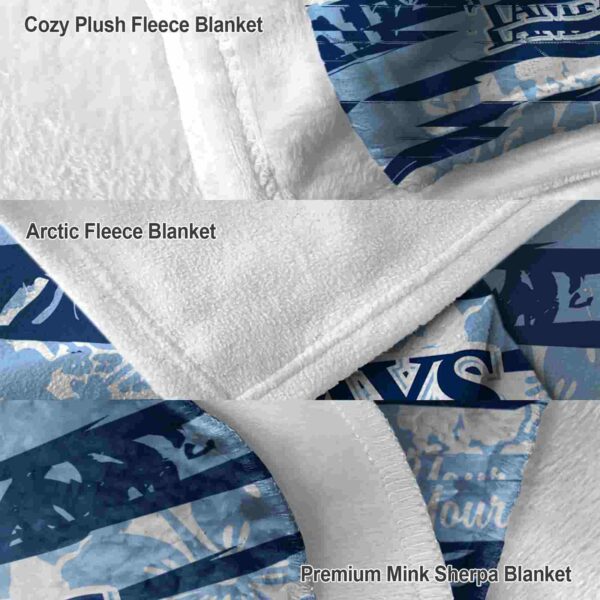 personalized tampa bay rays floral stripes navy white blanket premium grade