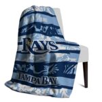 personalized tampa bay rays floral stripes navy white blanket top rated