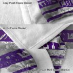 personalized tcu horned frogs floral stripes purple white blanket best selling