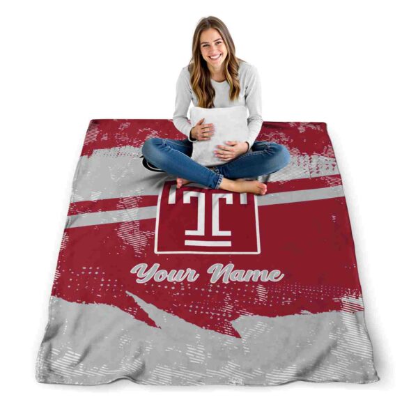 personalized temple owls grunge streaks red blanket high quality