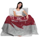 personalized temple owls grunge streaks red blanket latest model
