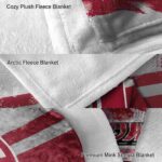 personalized temple owls grunge streaks red blanket premium grade