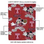 personalized temple owls mickey red blanket best selling