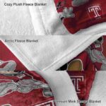 personalized temple owls mickey red blanket best selling
