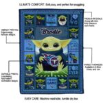 personalized tennessee titans baby yoda navy blanket new arrival