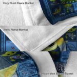 personalized tennessee titans baby yoda navy blanket premium grade
