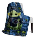 personalized tennessee titans baby yoda navy blanket top rated