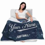 personalized tennessee titans grunge texture navy white blanket latest model