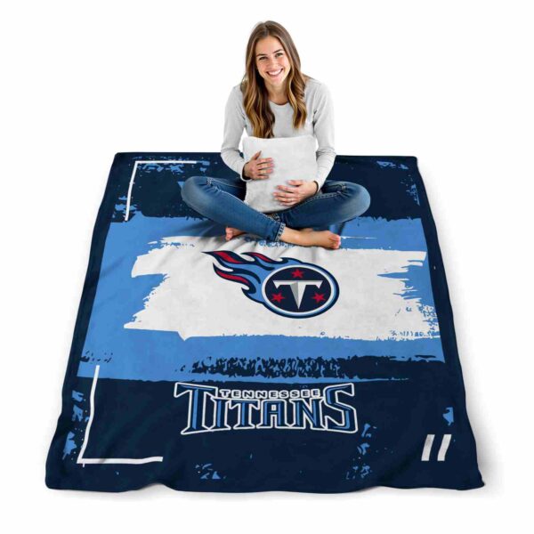 personalized tennessee titans paint strokes navy white blanket high quality