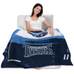 personalized tennessee titans paint strokes navy white blanket latest model