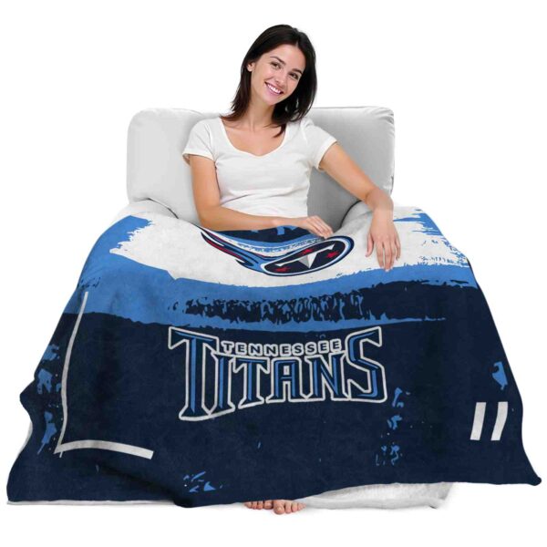 personalized tennessee titans paint strokes navy white blanket latest model