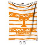 personalized tennessee volunteers floral stripes orange white blanket best selling