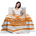 personalized tennessee volunteers floral stripes orange white blanket latest model