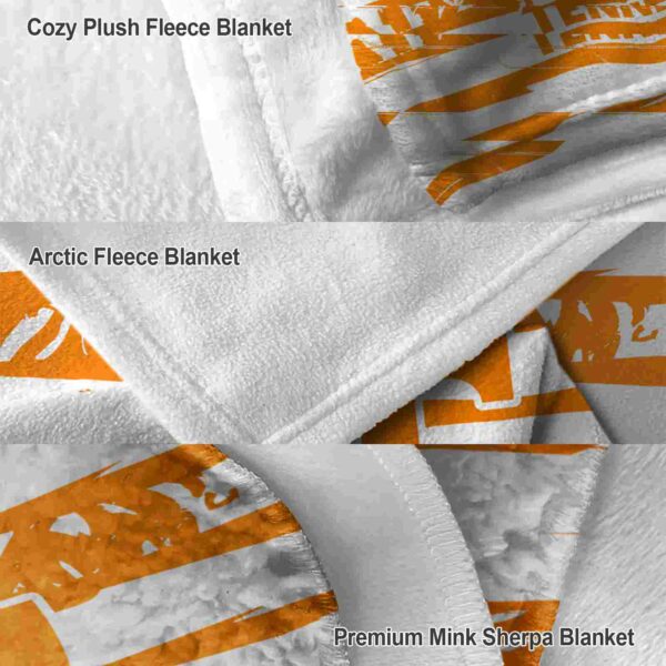 personalized tennessee volunteers floral stripes orange white blanket premium grade