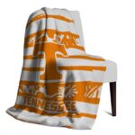 personalized tennessee volunteers floral stripes orange white blanket top rated
