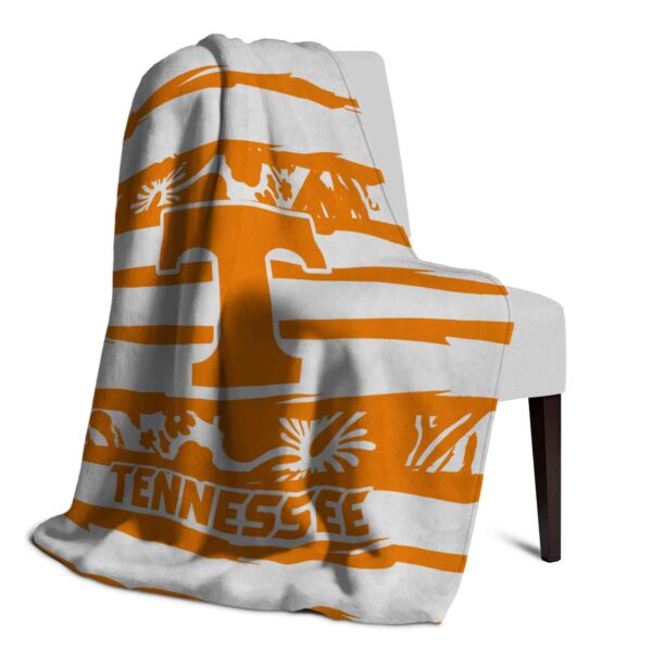 personalized tennessee volunteers floral stripes orange white blanket top rated