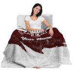 personalized texas am aggies grunge streaks maroon blanket best selling