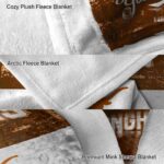 personalized texas longhorns grunge texture orange white blanket best selling
