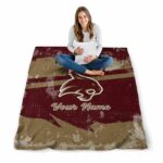 personalized texas state bobcats grunge streaks maroon blanket best selling
