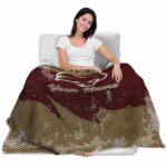 personalized texas state bobcats grunge streaks maroon blanket best selling