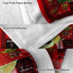 personalized texas tech red raiders baby yoda red blanket premium grade