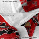personalized texas tech red raiders mickey red blanket premium grade