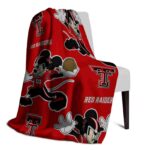 personalized texas tech red raiders mickey red blanket top rated