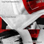 personalized texas tech red raiders paint strokes red white blanket best selling