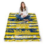 personalized toledo rockets floral stripes blue white blanket best selling