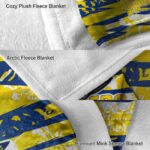 personalized toledo rockets floral stripes blue white blanket best selling