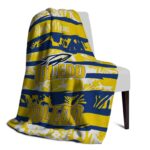 personalized toledo rockets floral stripes blue white blanket best selling