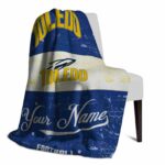 personalized toledo rockets grunge texture blue white blanket top rated