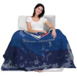 personalized toronto blue jays grunge streaks blue blanket latest model