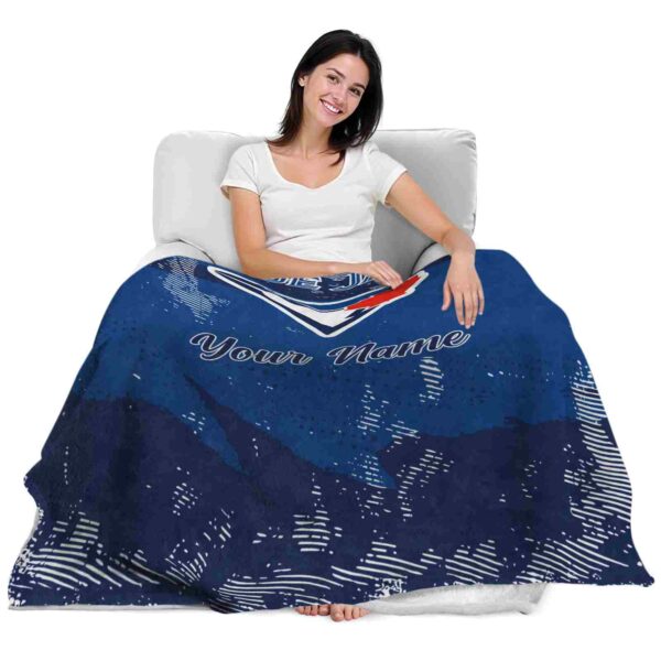 personalized toronto blue jays grunge streaks blue blanket latest model