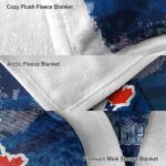 personalized toronto blue jays grunge streaks blue blanket premium grade