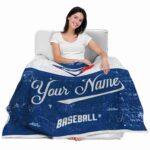 personalized toronto blue jays grunge texture blue white blanket latest model