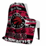 personalized toronto raptors floral stripes red white blanket top rated
