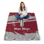 personalized troy trojans grunge streaks red blanket best selling