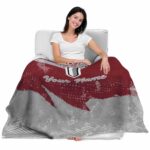 personalized troy trojans grunge streaks red blanket best selling