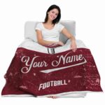 personalized troy trojans grunge texture red white blanket latest model