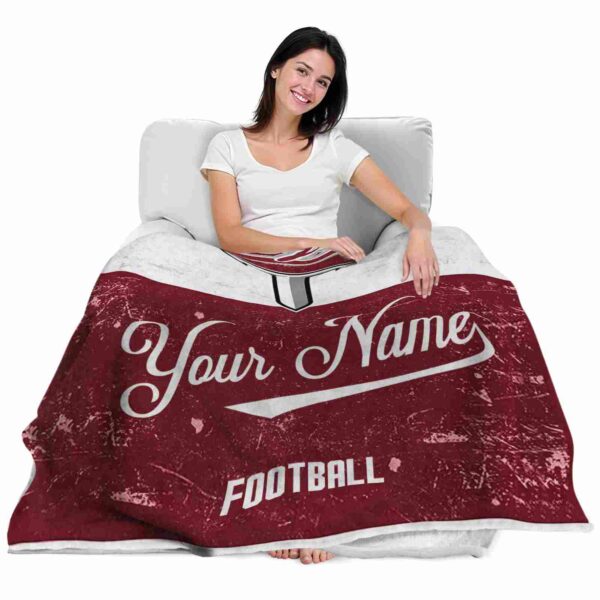 personalized troy trojans grunge texture red white blanket latest model