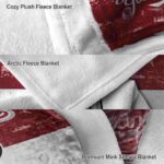 personalized troy trojans grunge texture red white blanket premium grade