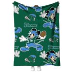 personalized tulane green wave mickey green blanket best selling