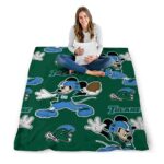 personalized tulane green wave mickey green blanket high quality