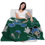personalized tulane green wave mickey green blanket latest model