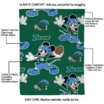 personalized tulane green wave mickey green blanket new arrival