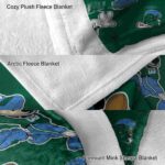 personalized tulane green wave mickey green blanket premium grade