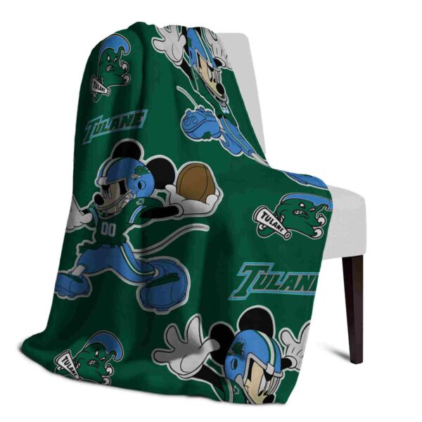 personalized tulane green wave mickey green blanket top rated